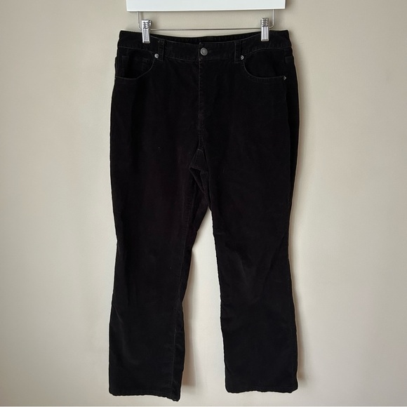Sigrid Olsen Corduroy Black Bootcut High Rise Pants Women’s Size 10 - Picture 1 of 4